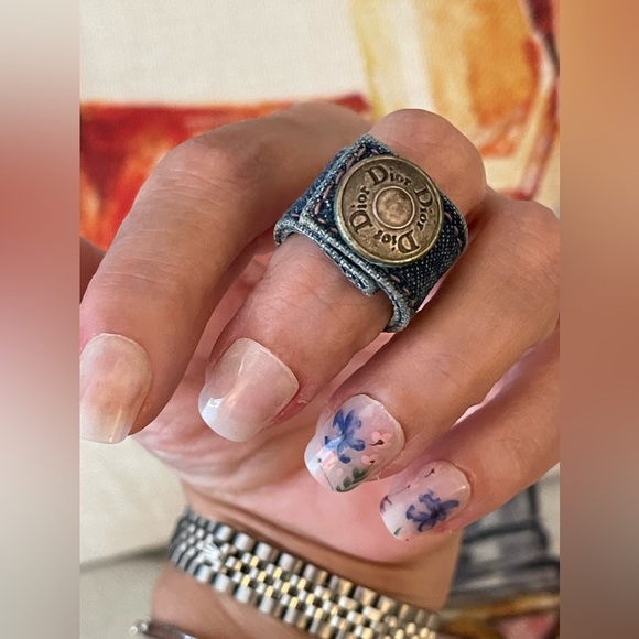 ⭐️COA⭐️👖RaRe CHRISTIAN DiOR Denim Snap-Ring⭐️Oh So HaUtE aNd So FuN⭐️Comes w/COA - Picture 5 of 14